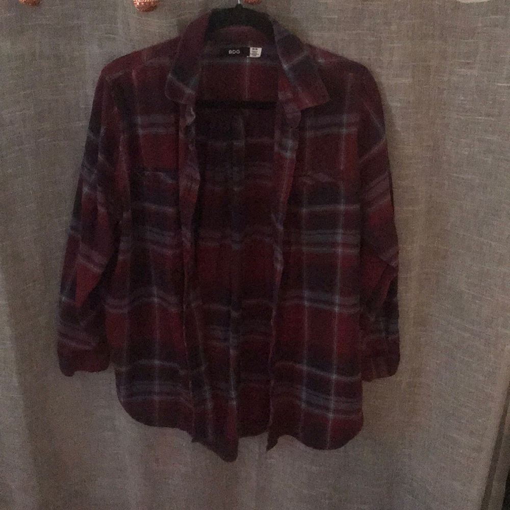 Maroon and Blue Flannel